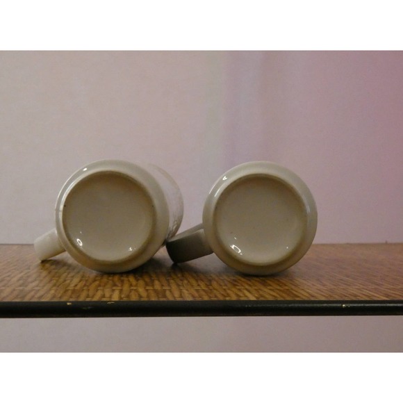 Antique Bone China Six Inch Art Nouveau Floral Coffee Mugs - Picture 3 of 5